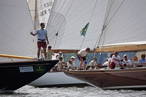 12-Metre fleet gets ready for the start of the first race in Kiel - Rolex Baltic Week 2010 photo copyright Nico Krauss http://www.balticsprintcup.com taken at  and featuring the  class