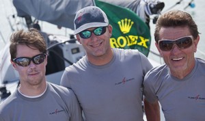 Evan Jahn (left), Helmut Jahn (centre) and Bill Hardesty (right), FLASH GORDON 6 photo copyright  Rolex/Daniel Forster http://www.regattanews.com taken at  and featuring the  class