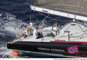 (from left) U.S. sailor Ryan Breymaier (Annapolis) and co-skipper Boris Herrmann of Germany will take turns steering Neutrogena in the Barcelona World Race, the only double-handed race around the globe - Barcelona World Race photo copyright Manuel Medir taken at  and featuring the  class