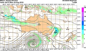 AHIRW MSLP Precip Day 3 photo copyright Bureau of Meteorology http://www.bom.gov.au taken at  and featuring the  class