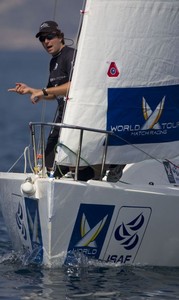 Blacky has seen the camera and is pretending to do something important - BlackMatch on Day 3 of France Match Race - World Match Racing Tour 2010 photo copyright Blackmatch taken at  and featuring the  class