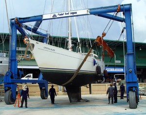 Crystal Blues, haul out pre-refit 2008 photo copyright Ley and Neil Langford taken at  and featuring the  class