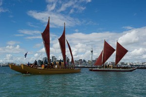 Te Kumete O Te Mona Nui regatta for four Vaka. photo copyright Chris Cameron www.chriscameron.co.nz taken at  and featuring the  class