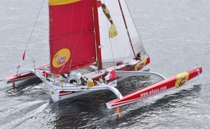 Crepes Wahaou ! 3 arrival ST-GILLES - Photo: Copyright FRANCOIS VAN MALLEGHEM/ DPPI/Vendée Saint Petersbourg photo copyright SW taken at  and featuring the  class