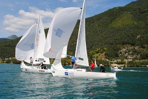 Women&rsquo;s Trentino Match Race day 3 photo copyright Piero Spagnolli http://www.teamlab.ch/sail/AVLL/News.aspx taken at  and featuring the  class