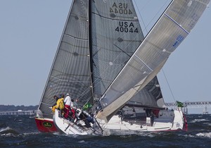 1 Bellerophon Rick and Skip Sinclair
ahead of 2 YELLOW JACKET Larry Bulman / Jeff Scholz. 2010 Rolex Farr 40 North American Championship
 photo copyright  Rolex/Daniel Forster http://www.regattanews.com taken at  and featuring the  class