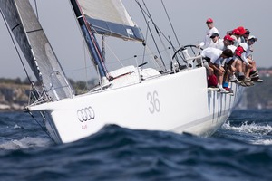 Geoff Ross' RP55 Yendys after the start of the 2010 Audi Sydney Offshore Newcastle Yacht Race photo copyright  Andrea Francolini / Audi http://www.afrancolini.com taken at  and featuring the  class