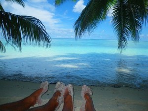 amazing white sand of the beaches photo copyright Rolf and Irene Fricke taken at  and featuring the  class