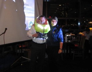 Darren Gornall, LO300 Vice-Chair was Lori Mason's latest victim in her inflatable PFD demo photo copyright Ian McAllister taken at  and featuring the  class