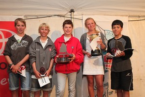 The winners - 2010 NZ Optimist Nationals - Whitianga photo copyright  Will Calver - Ocean Photography http://www.oceanphotography.co.nz/ taken at  and featuring the  class