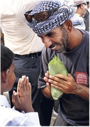 Sri Lankan welcome for the Jewel of Muscat photo copyright M.A. Pushpa Kumara taken at  and featuring the  class