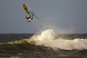 Kauli back loop - KIA Cold Hawaii PWA World Cup, Denmark photo copyright  John Carter / PWA http://www.pwaworldtour.com taken at  and featuring the  class