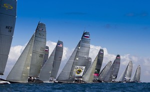 There are fourteen RC 44’s for the first time in the ORACLE Cup RC 44 Miami  - BMW ORACLE RC 44 Cup Miami photo copyright Nico Martinez / RC 44 Class Association http://www.rc44.com taken at  and featuring the  class