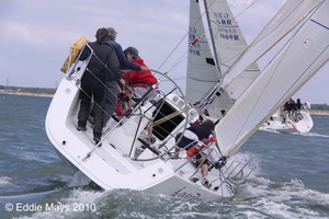 Outrajeous upwind - Royal Southern Yacht Club - June Regatta 2010 photo copyright Eddie Mays - copyright http://www.eddiemays.com taken at  and featuring the  class
