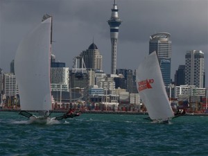 2010 ANZAC 18ft skiffs - Waitemata harbour photo copyright Ross Whitburn taken at  and featuring the  class