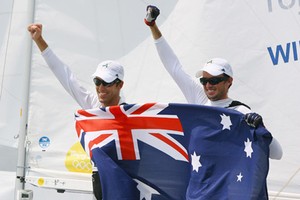 Page and Wilmot win 470 Gold for Australia - Beijing 2008 photo copyright SW taken at  and featuring the  class