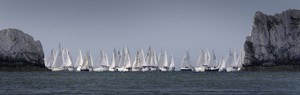 The fleet of 1,754 boats round the Needles on the Isle of Wight during the J.P. Morgan Asset Management Round the Island Race 2010.

 photo copyright onEdition http://www.onEdition.com taken at  and featuring the  class