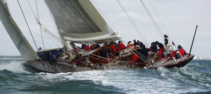 20100619  Copyright onEdition 2010©
Free for editorial use image, onEdition

J Class Yacht Velsheda racing in the J.P. Morgan Asset Management Round the Island Race.

The annual J.P. Morgan Asset Management Round the Island Race, organised by the Island Sailing Club, is a one-day yacht race around the Isle of Wight, an island situated off the south coast of England. The race regularly attracts over 1,700 boats and around 16,000 sailors, making it one of the largest yacht races in photo copyright onEdition http://www.onEdition.com taken at  and featuring the  class
