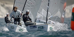 Ben Ainslie (GBR) in action in the Finn class on day 5 of the Skandia Sail for Gold Regatta.
 photo copyright onEdition http://www.onEdition.com taken at  and featuring the  class
