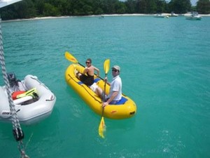 Seychelles -setting out in the kayak.JPG photo copyright Rolf and Irene Fricke taken at  and featuring the  class