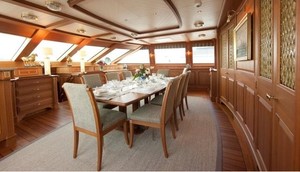 Superyacht Nazenin V dining photo copyright SW taken at  and featuring the  class