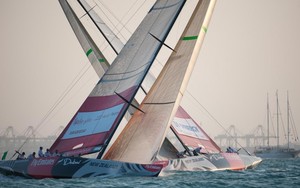 Synergy Russian Sailing Team vs Mascalzone Latino Audi Team - Louis Vuitton Trophy photo copyright Paul Todd/Outside Images http://www.outsideimages.com taken at  and featuring the  class