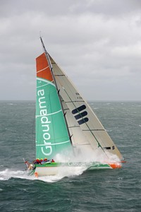 For editorial use only, Rick Tomlinson 

Groupama at the start of the Sevenstar Round Britain and Ireland Race.

For all photographic enquiries, please contact Tim Stonton on +34 606 905 497 or email tim.stonton@volvooceanrace.com. For further images, please go to http://images.volvooceanrace.com

For all media enquiries please contact Lizzie Ward in the UK on +44 7801 185 320 or email lizzie.ward@volvooceanrace.com. Sophie Luther in Spain on +34 606 894 940 or email sophie.luther photo copyright  Rick Tomlinson http://www.rick-tomlinson.com taken at  and featuring the  class