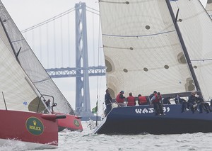 WASABI after start with Bay Bridge in background - Rolex Big Boat photo copyright  Rolex/Daniel Forster http://www.regattanews.com taken at  and featuring the  class