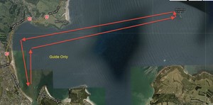 Map of the course at the 2009 Whitianga Festival of Speed photo copyright Cathy Vercoe LuvMyBoat.com http://www.luvmyboat.com taken at  and featuring the  class