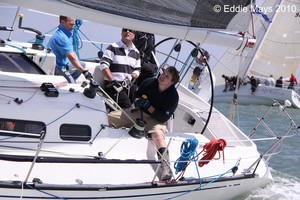 Xcitable powers up at the start of Race 2 - Royal Southern Yacht Club - June Regatta 2010 photo copyright Eddie Mays - copyright http://www.eddiemays.com taken at  and featuring the  class