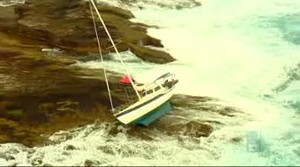 Yacht high and dry on Flat Rock photo copyright SW taken at  and featuring the  class