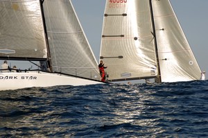 The Farr 40 gets ready for the start in large Pacific swells off San Diego - San Diego Yachting Cup 2010 photo copyright David J. Shuler taken at  and featuring the  class