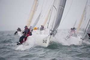  The 2010 J/80 World Championship, hosted by Sail Newport and Ida Lewis Yacht Club, Newport, RI. Race day 2 outside saw rain and sun with 20-25knts. This image belongs to  ©WWW.OUTSIDEIMAGES.COM Photo Credit must read © PAUL TODD/OUTSIDEIMAGES.COM or a 50 Euro fee is charge photo copyright Paul Todd/Outside Images http://www.outsideimages.com taken at  and featuring the  class