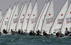 Startline - Laser Worlds 2010 Day 5 photo copyright  Paul Wyeth / RYA http://www.rya.org.uk taken at  and featuring the  class