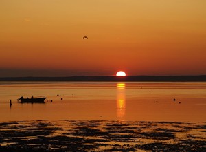 Sunrise from Pavillion Beach in Ipswich, Massachusetts, looking toward Cranes Beach by Trish McGregor photo copyright Marinalife http://www.marinalife.com taken at  and featuring the  class