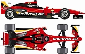 Design concept of Shotover Jet’s new F1 racing cars photo copyright Shotover Jet http://www.shotoverjet.com taken at  and featuring the  class