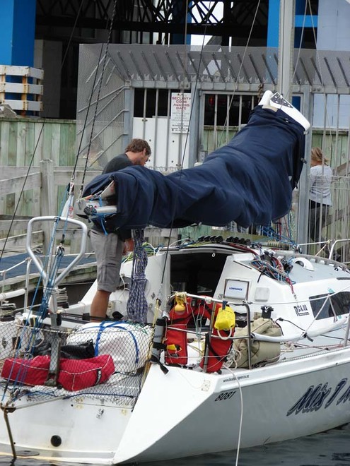 Competitors in the SSANZ Round the North Island race spent Tuesday preparing their yachts ahead of the start of the third leg tomorrow. The yachts are moored in Wellington’s Oriental Bay. - SSANZ Round the North Island © Genevieve Howard