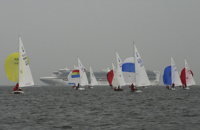 The Ocean Liner had had enough of the weather too - and departed. - Dragon World Championships ©  John Curnow