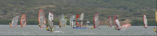 Pre race manouvering - IFCA World Slalom Championships, Curacao © Ken Kingsbury