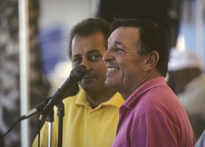 Bob Fisher with Larry Keating - Fremantle 1987 © Guy Gurney / www.guygurney.com