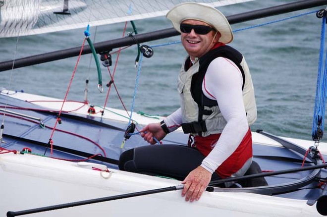 Tom Spithill all smiles before the race - Sail Sydney 2011 © Robin Evans