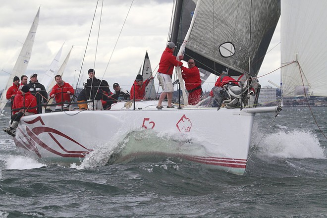CougarII had plenty of speed - easily making over 20 knots under kite. - ORCV Winter Series © Teri Dodds http://www.teridodds.com