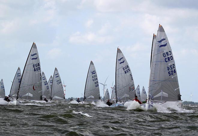 Ivan Kljakovic Gaspic leads downwind. Finns days 1 Delta Lloyd Regatta 2011 © Wieringa Photography