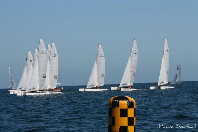 Nacra 5.8, Start-line Day 4 - 33rd Nacra Catamaran Nationals © Maeve Southall