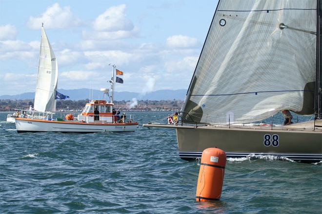 Goldfinger collects her fifth win of the series to date. - ORCV Winter Series ©  Alex McKinnon Photography http://www.alexmckinnonphotography.com