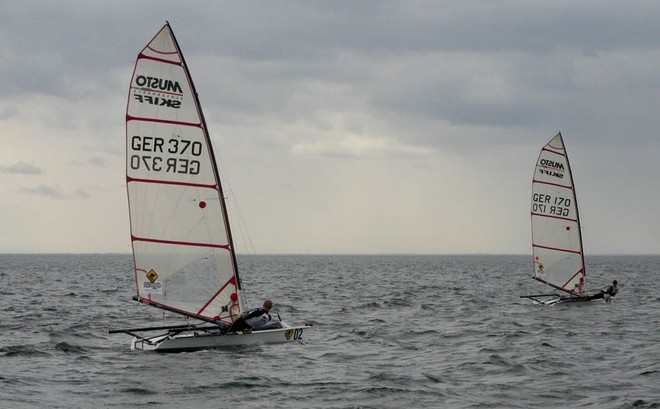 Iver Ahlmann and Catharina Gauda going uphill. - Musto Performance Skiffs Worlds ©  John Curnow