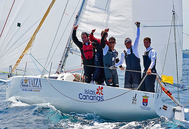 Hotel Princess Yaiza team- led by Rayco Tabares- Photo credit- Chapifoto.com - J/80 Copa de Espana © Chapifoto.com Mariafoto.com