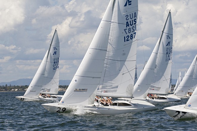 Shortly after the start of Race Two. - 2011 Etchells Victorian State Championships ©  Alex McKinnon Photography http://www.alexmckinnonphotography.com