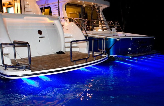 Australian made Aqualuma lights are the popular choice for prestige boats © Aqua Luma