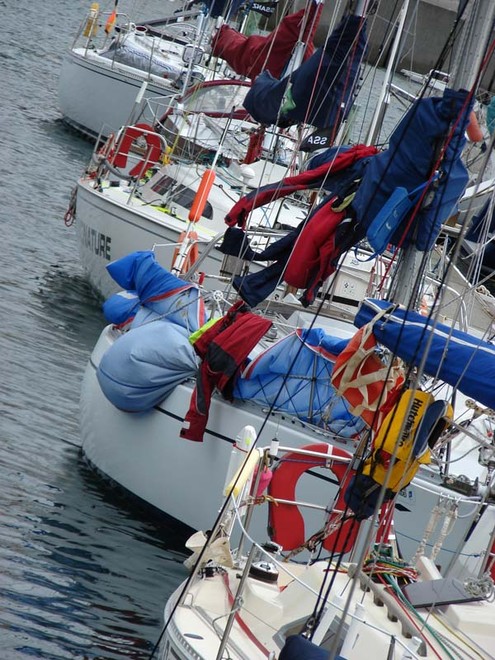 Yachts from the SSANZ Round the North Island race were moored in Wellington on Tuesday, ahead of the start of the third leg tomorrow (Wednesday, March 2). - SSANZ Round the North Island © Genevieve Howard